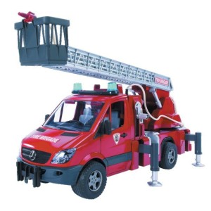 Camion pompier Sprinter miniature avec échelle et pompe