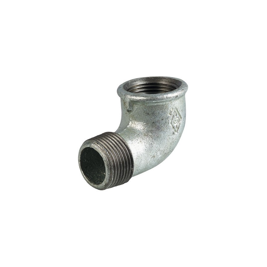 Coude 1/4" fonte galva 90° MF