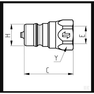 Coupleur à clapet mâle BSP 3/8"