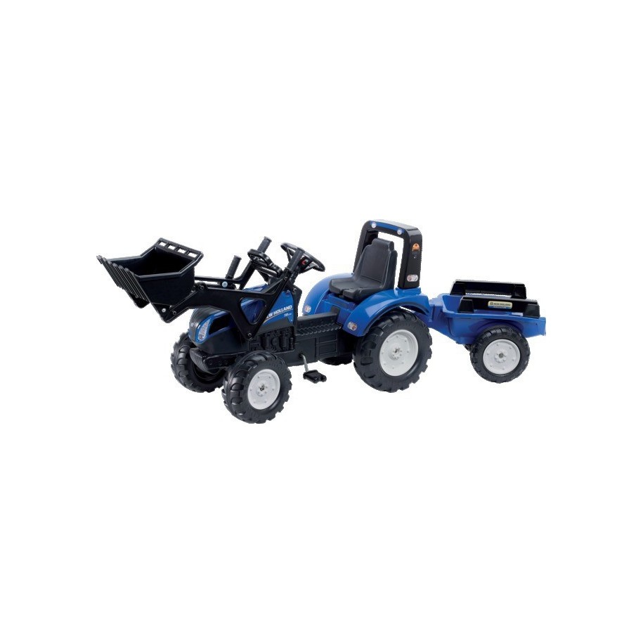 New Holland T8 avec chargeur et remorque